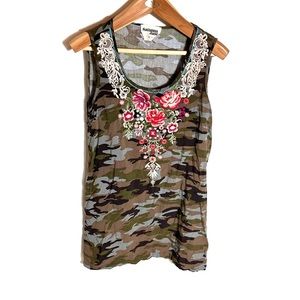 Savanna Jane Large Embroidered Camo Tunic Dress
